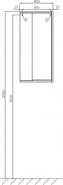 Акватон Шкаф подвесной Бостон 40 белый глянцевый, дуб эврика – фотография-3
